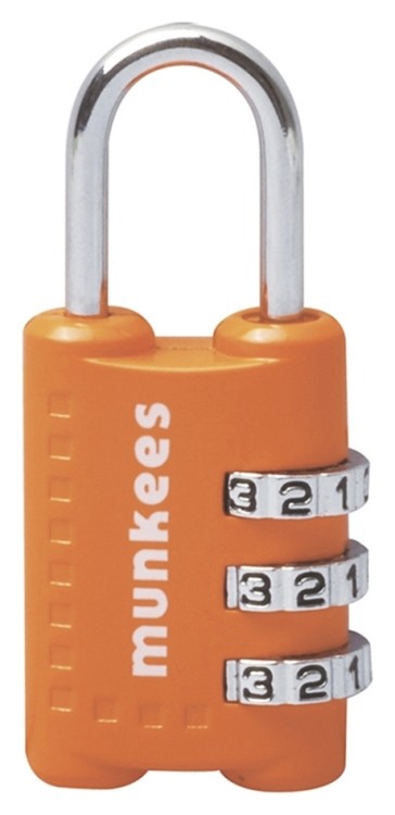 Munkees 3604 брелок-замок Combi Lock 1 orange, 3604-OR
