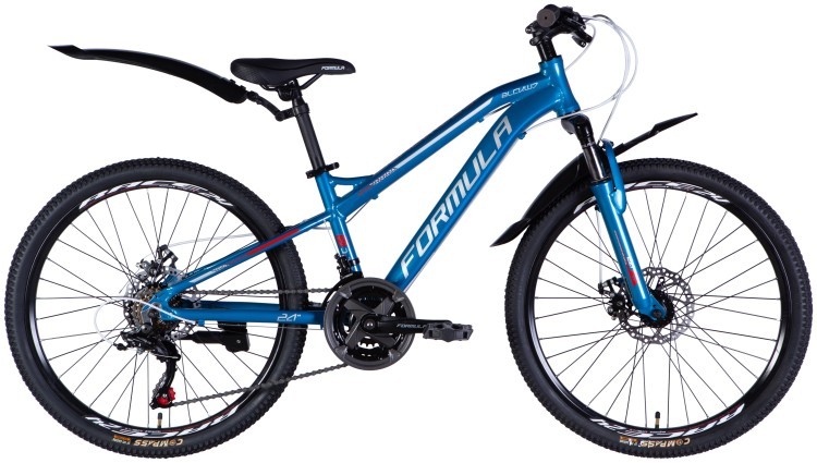 Велосипед AL 24" Formula BLACKWOOD 1.0 DD FR рама-12,5" синьо-сріблястий 2025, OPS-FR-24-423