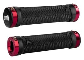 Грипсы ODI Ruffian MTB Lock-On Bonus Pack Black w/Red Clamps (черные с красными замками)