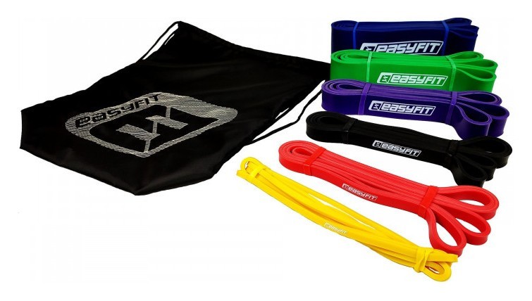Гумові петлі EasyFit: набір 1-110 кг (6 шт), EFIT_EF-1116s