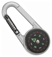 Munkees 3135 карабін Compass with Thermometer silver