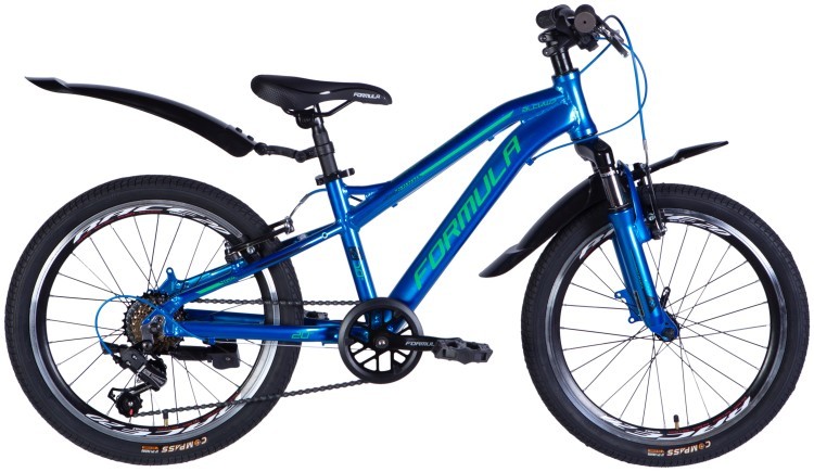 Велосипед AL 20" Formula BLACKWOOD Vbr FR рама-11" сине-зеленый 2025, OPS-FR-20-102