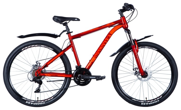 Велосипед ST 26" Discovery TREK AM DD рама- с крылом Pl 2024 (красный), OPS-DIS-26-560