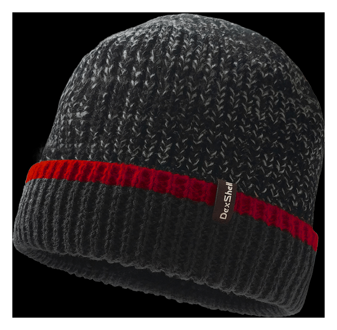 Шапка водонепроницаемая Dexshell, р-р S/M (56-58 см), с красной полоской, FNR_DH353REDSM