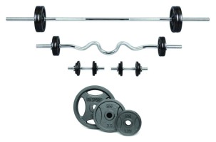 Набір штанга і гантелі. Металеві млинці RN-Sport + 4 грифи. 80 кг ваги.