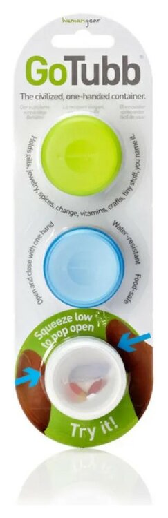 Набор контейнеров Humangear GoTubb 3-Pack Small, GRG_022.0044