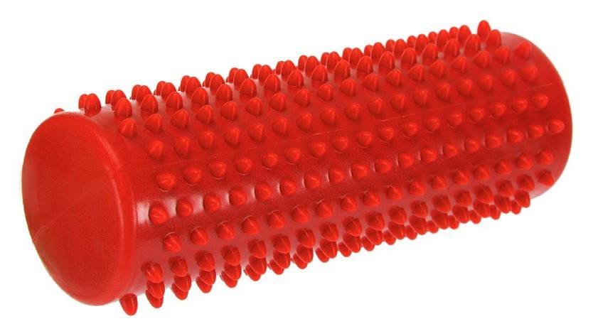 Массажный цилиндр EasyFit Spindle с шипами красный, EFIT_EF-1070-R