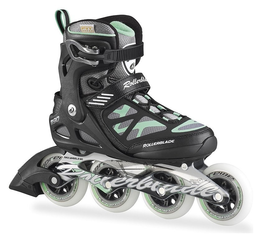 Роликовые коньки для взрослых Rollerblade MACROBLADE 90 W 37 (6.5US) 235мм Black/light green (07355500 824), RCH_18547