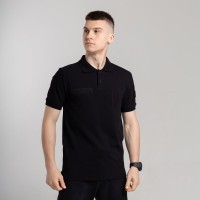 Легкое тактическое летнее мужское черное поло Pobedov Royal Военное