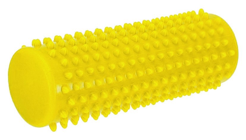 Массажный цилиндр EasyFit Spindle с желтым шипами., EFIT_EF-1070-Y