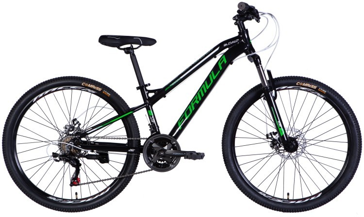 Велосипед AL 26" Formula BLACKWOOD DD FR рама-13" чорно-зелений 2025, OPS-FR-26-773