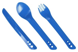 Lifeventure вилка, ложка, нож Ellipse Cutlery blue