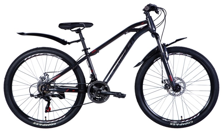 Велосипед ST 26" Formula DAKAR AM DD рама- с крылом Pl 2024 (радужный серебристый), OPS-FR-26-720