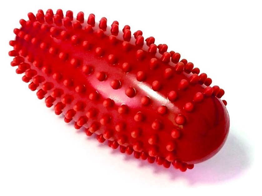 Массажный ролик Almond EasyFit овальный с красным шипами., EFIT_EF-1071-R