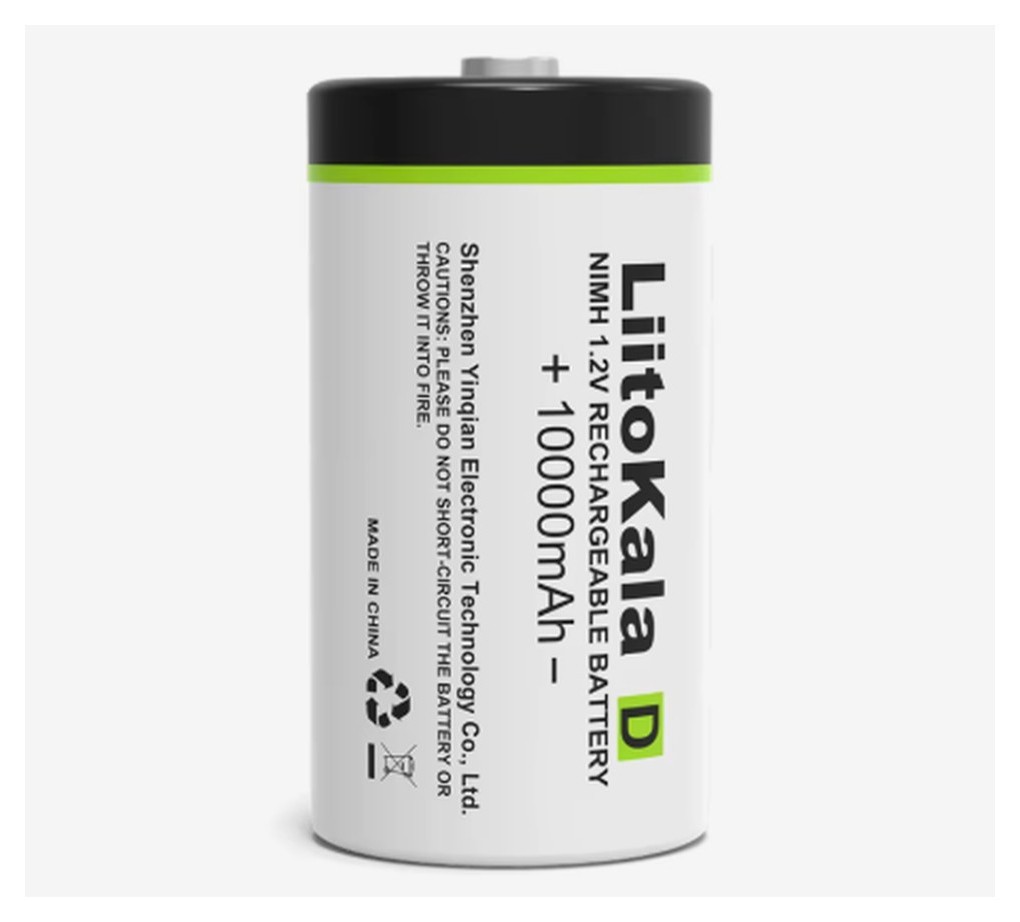 Акумулятор LiitoKala D на 10000мАг 1.2V, FNR_D10000
