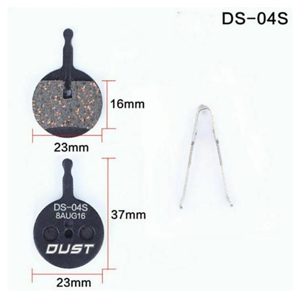 Колодки гальмівні disc Напівметал DUST DS-04S AVID BB5 AM (брендоване пакування), BRS-018