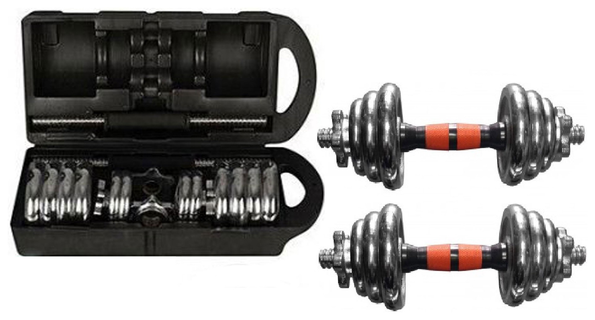 Гантелі хромовані (розбірні) 2*7,5=15кг Bavar Sport, BVR_180