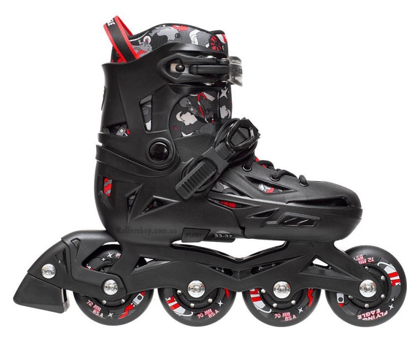 Дитячі розсувні ролики Flying Eagle Nacht чорні, ROL_11247