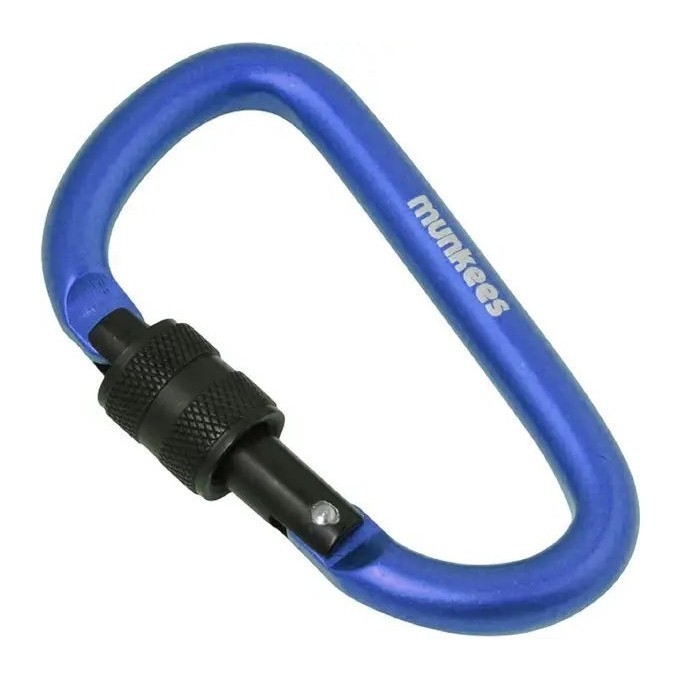 Munkees 3248 карабін D with Screw Lock 8 mm x 80 mm tmavо blue, 3248-DB