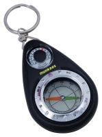 Munkees 3154 брелок-компас Compass with Thermometer black