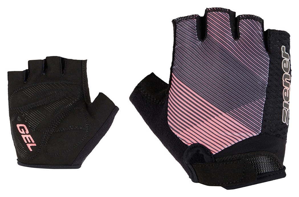 Ziener велоперчатки Chadi Jr black-powder blush L, 415002-12147-L