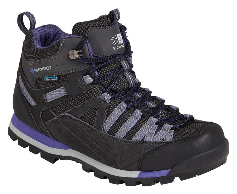Ботинки трекинговые женские Karrimor SPIKE MID 3 WEATHERTITE W 41 (7.0UK) Black/purple (K951-BKP), RCH_11810