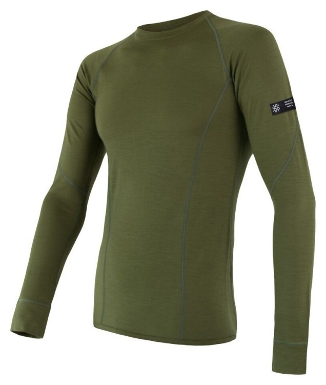 Термофутболка мужская Sensor Merino Active LS safari 17200019, SM11MA-safari, SM11MA-safari-L