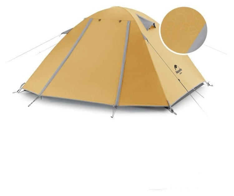Намет двомісний Naturehike P-Series NH18Z022-P 210T/65D, жовтий, FNR_6927595783610