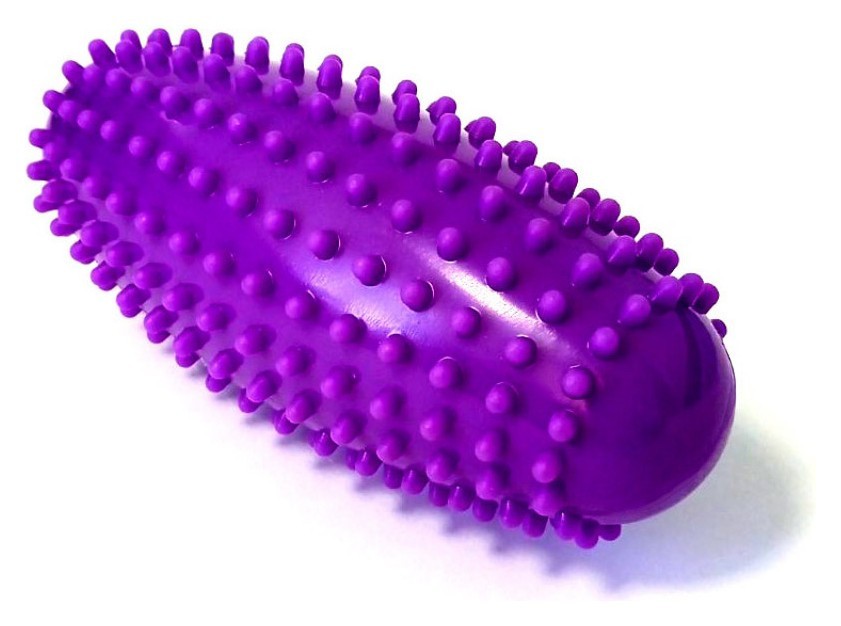 Массажный ролик Almond EasyFit овальный с фиолетовым шипами., EFIT_EF-1071-V