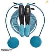 Скакалка для боксу EasyFit TwinRope 2,8 м чорний-зелений