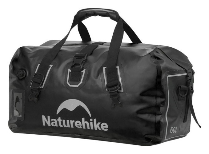 Водонепроникна дорожня сумка Naturehike CNK2450XB015, 60 л, чорна, FNR_6975641883760