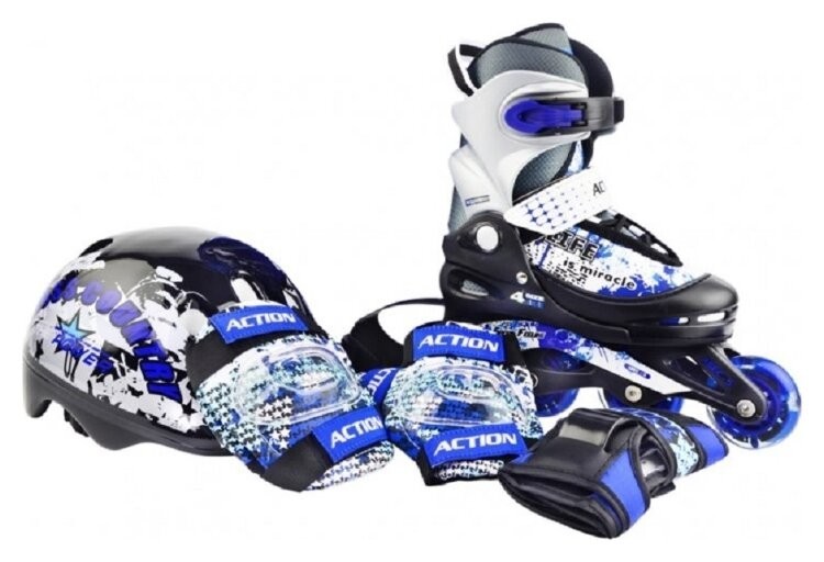 Роликовые коньки Action ZERO (компл)/Blue/30-33, PW117CE308905/30-33