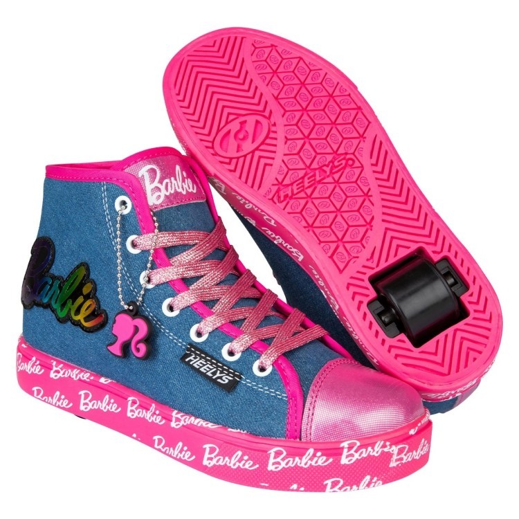 Роликові кросівки Heelys X Barbie Hustle Denim Pink Rainbow Child HE101075, 1164674