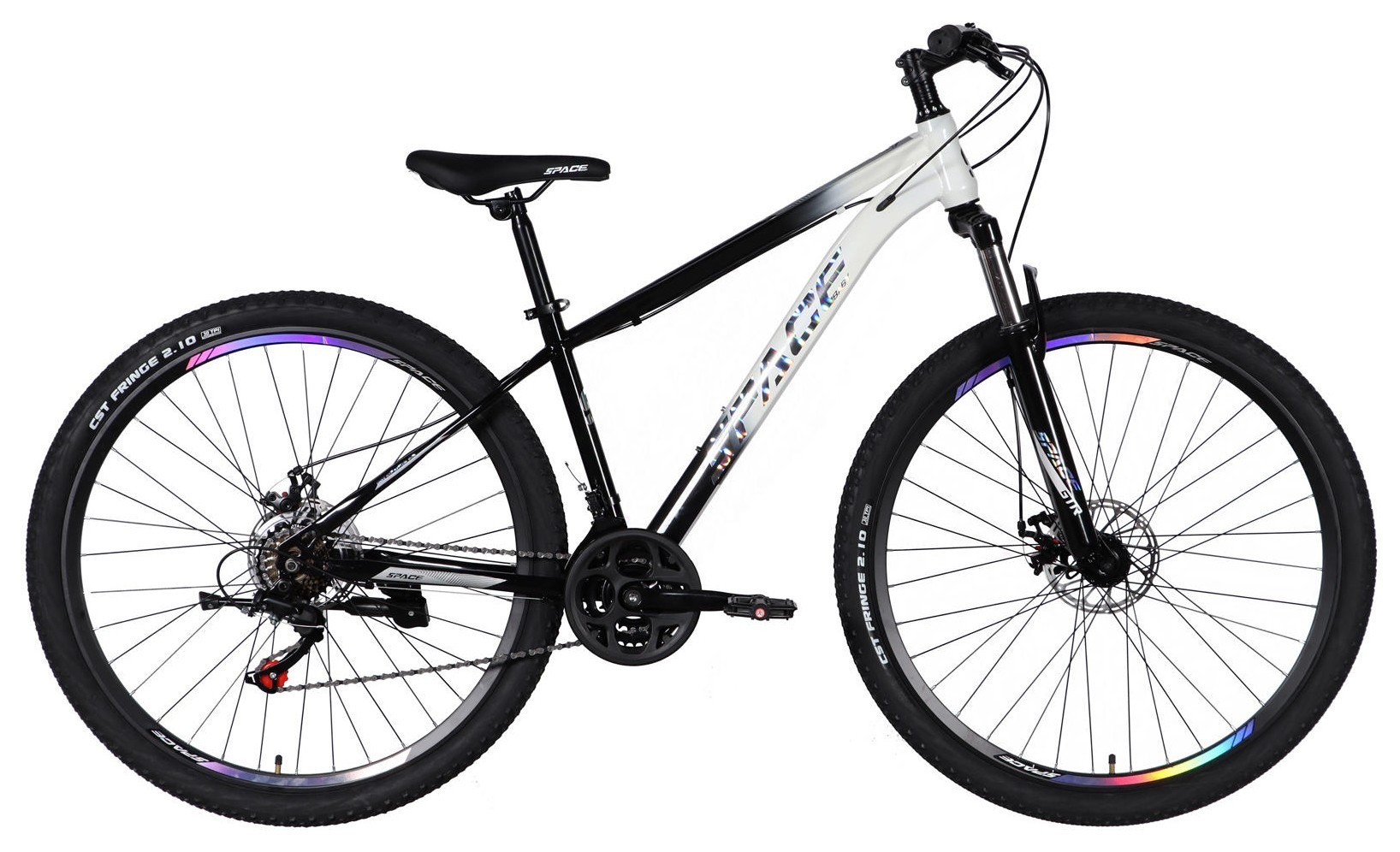 Велосипед ST 29" SPACE MARS DD FR рама-16" чорний з білим 2026, OPS-SP-29-154