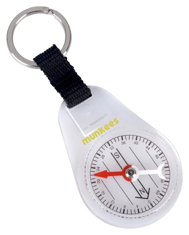 Munkees 3160 брелок-компас Compass with Keyring white, 3160-W