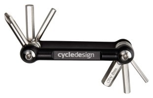 Мультитул складной для велосипедов Cycledesign 6 FUNC. ALU CAGE Black/Nickel (TO0022)