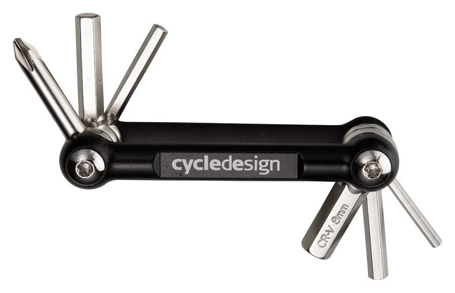 Мультитул складной для велосипедов Cycledesign 6 FUNC. ALU CAGE Black/Nickel (TO0022), RCH_22829