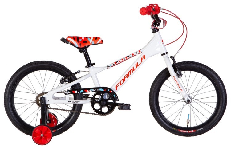Велосипед AL 18" Formula SLIM Vbr рама-9" білий з червоним 2024 дзвоник, OPS-FRK-18-130