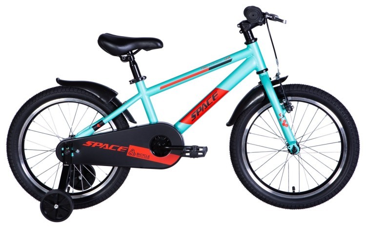 Велосипед ST 18" SPACE KID GEON BH рама-10" бирюзово-красный 2024 крылья, OPS-SK-18-005