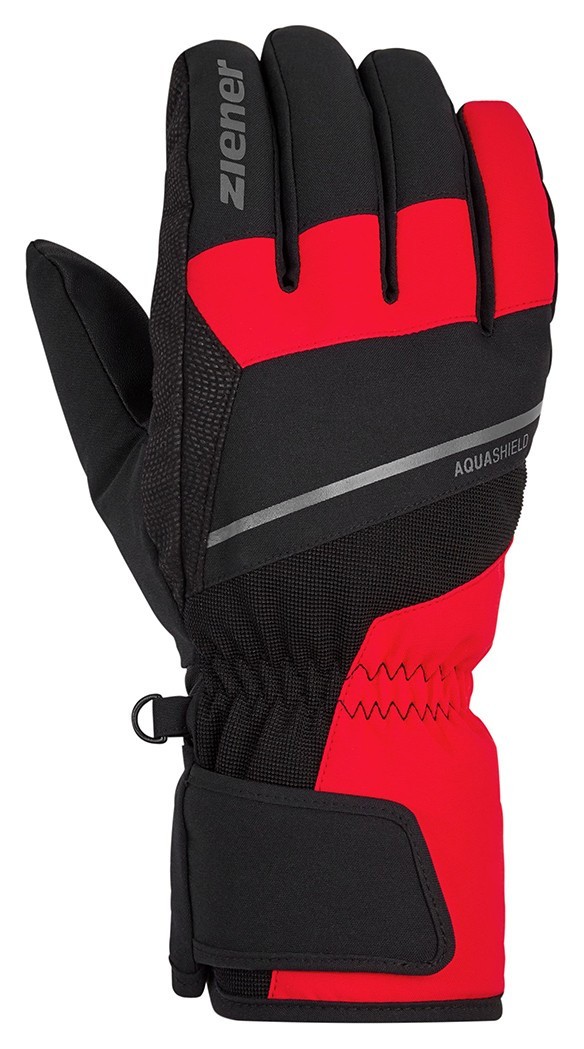 Ziener рукавички лижні Gezim red 10, 111005-888-10