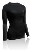 Термобілизна для дорослих: жіноча кофта Fuse MEGALIGHT 240 HEAT LONGSHIRT WOMAN S Black