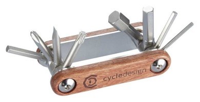 Мультитул складной для велосипеда Cycledesign FUNC 9 Brown/Nickel (TO0021)