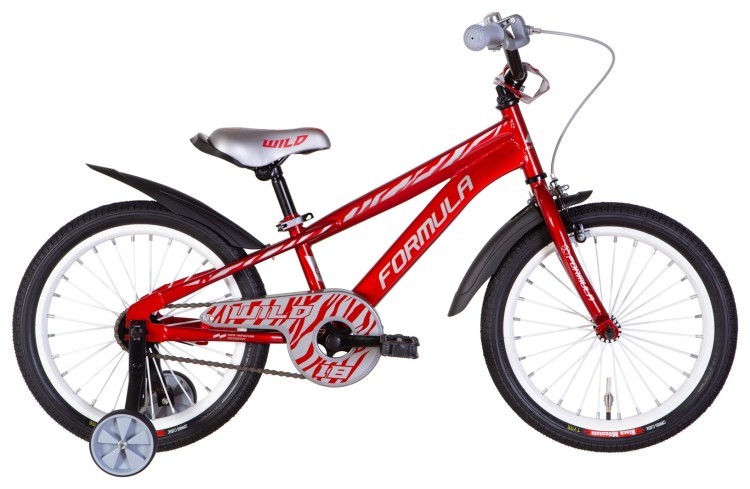 Велосипед ST 18" Formula WILD BH рама-9" красный с серым 2024 крылья, звонок, OPS-FRK-18-146