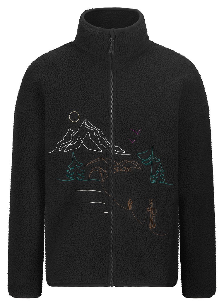 Picture Organic куртка флісова Hafdals Emb black L, MSW0493A-L