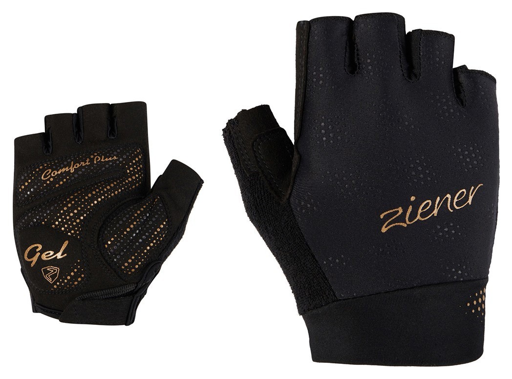 Ziener велоперчатки Crissi W black-gold art 6, 413004-12495-6