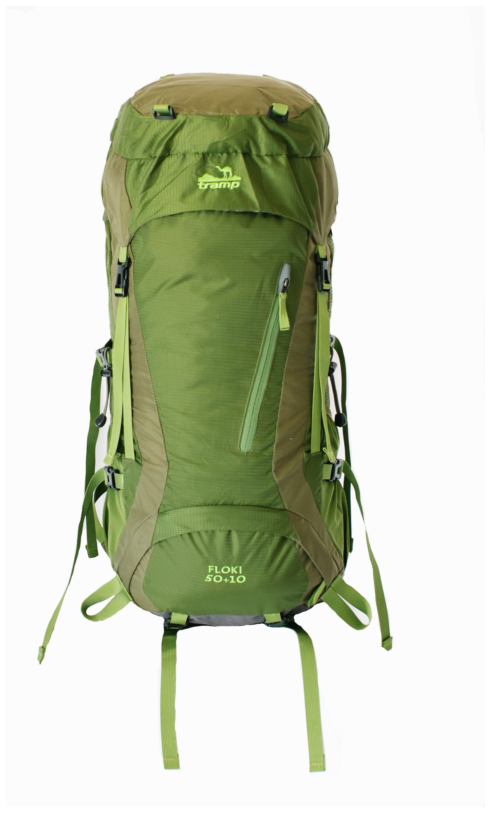 Рюкзак Tramp Floki туристический зеленый/масло 50+10л UTRP-046, UTRP-046-green