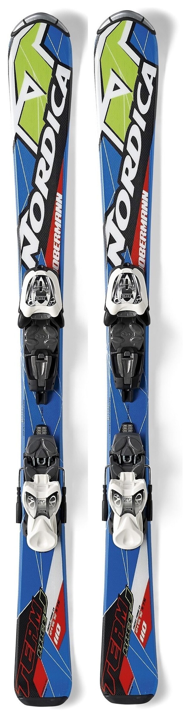 Ліжі гірські для підлітків Nordic Team J Race+M 4.5 Fastrak 90см Blue/lime (0A3170 001+0C3138) O, RCH_21945