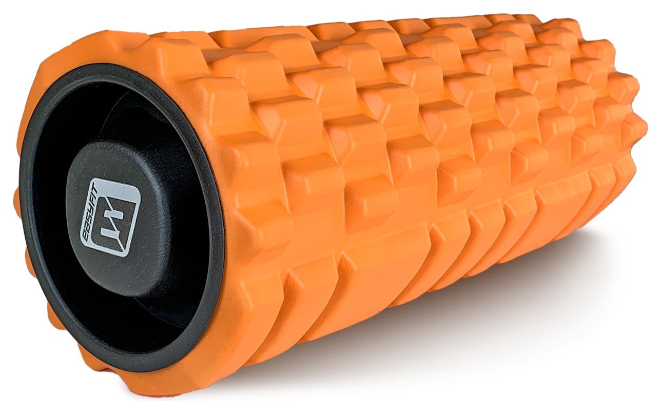 Масажний ролик EasyFit Grid Roller 33 см v.1.1 міцний масажер (помаранчевий), EFIT_EF-2020a-OR