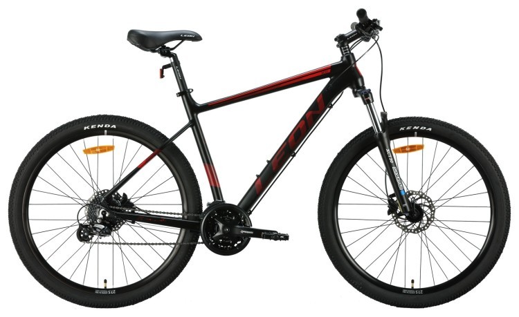 Велосипед AL 27.5" Leon XC 80 HDD рама-20" чорний з червоним (матовий) 2024, OPS-LN-27.5-167