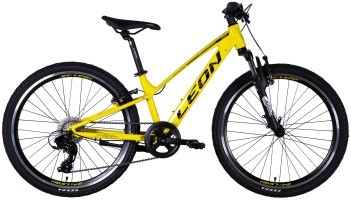 Велосипед AL 24" Leon JUNIOR AM Vbr CS рама-12" жовтий з чорним 2025